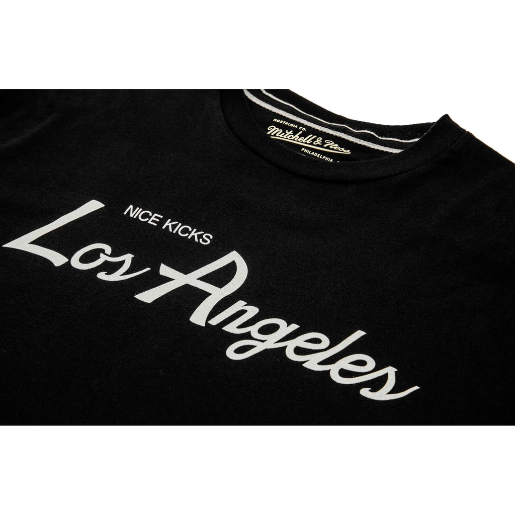 Nice Kicks X Mitchell Ness Los Angeles Tee Mens Black White