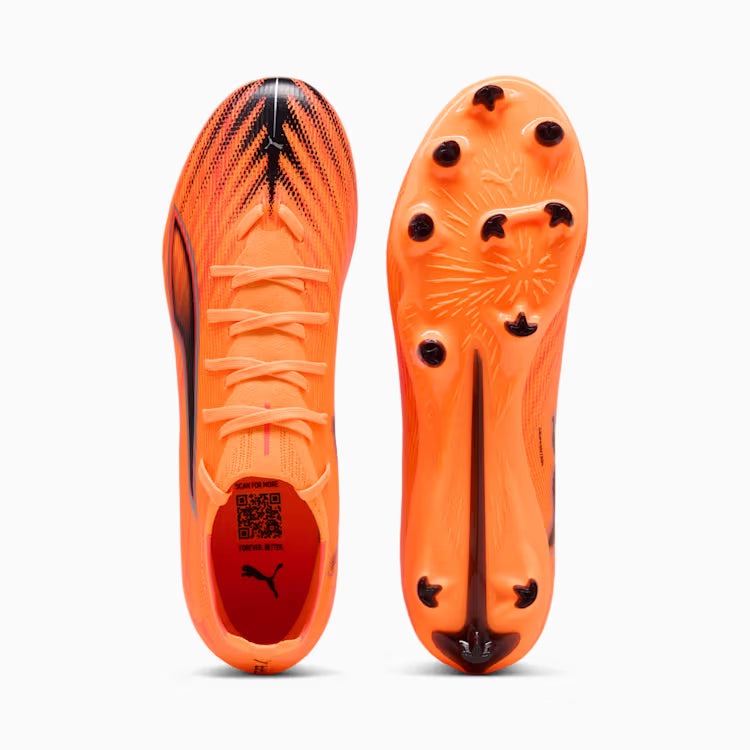 PUMA Ultra 6 Match FG AG Mens Soccer Cleats Orange Black Red