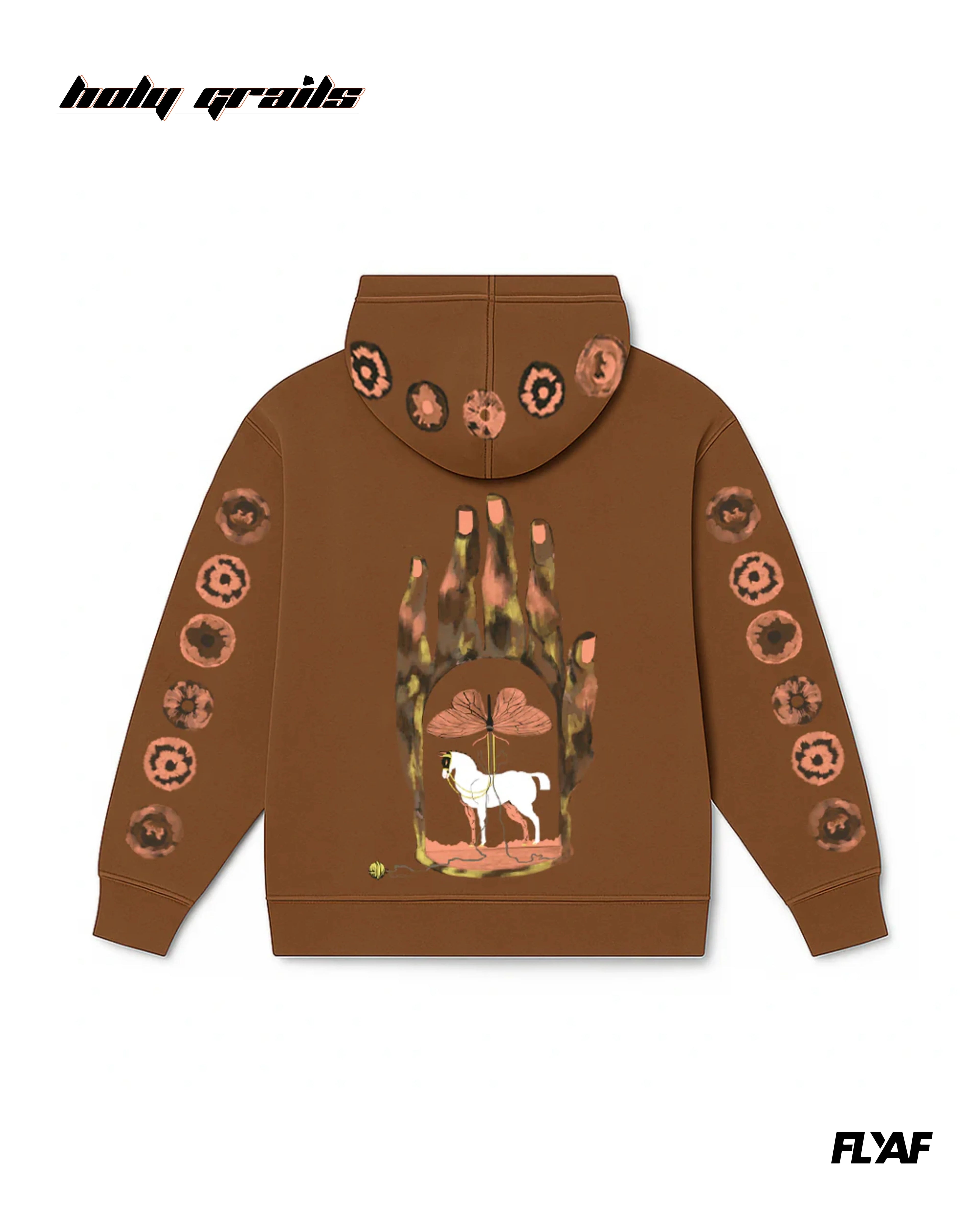 Mystic Grasp Oversize Brown Hoodie HG x FLYAF