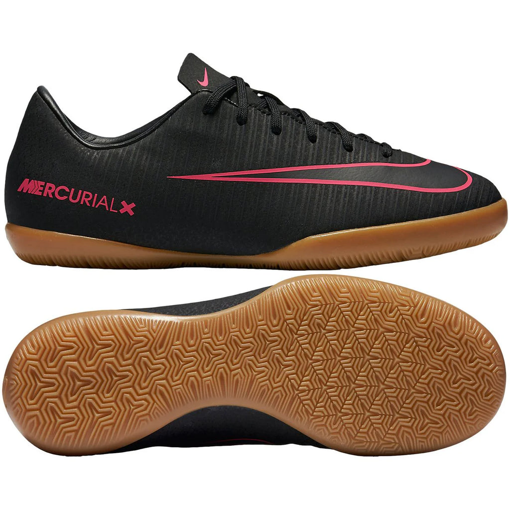 Nike Jr MercurialX Vapor XI IC Indoor Soccer Shoes Black Pink Blast