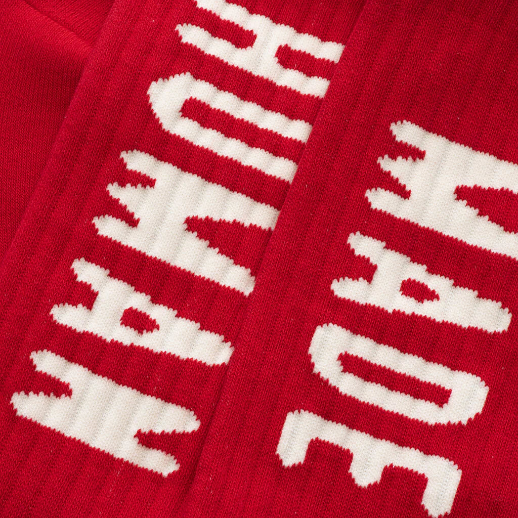 HM Logo Socks Red