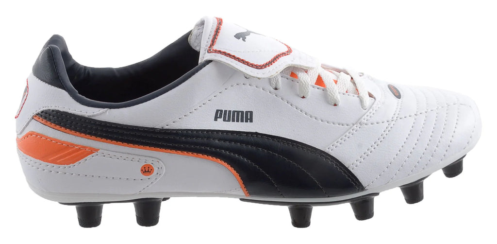 PUMA Esito Finale I FG Firm Ground Soccer Cleats White Navy Orange