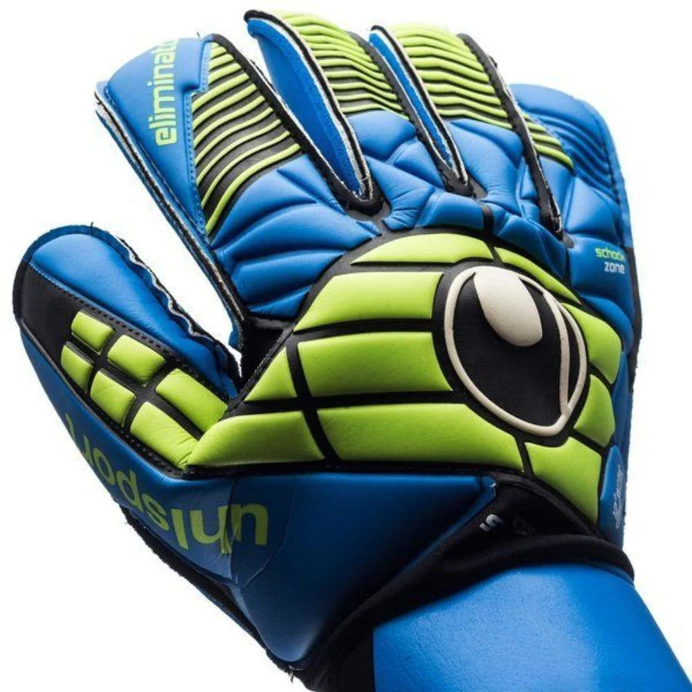 Uhlsport Eliminator Soft RF Competition Goalkeeper Gloves Black Blue Power Green