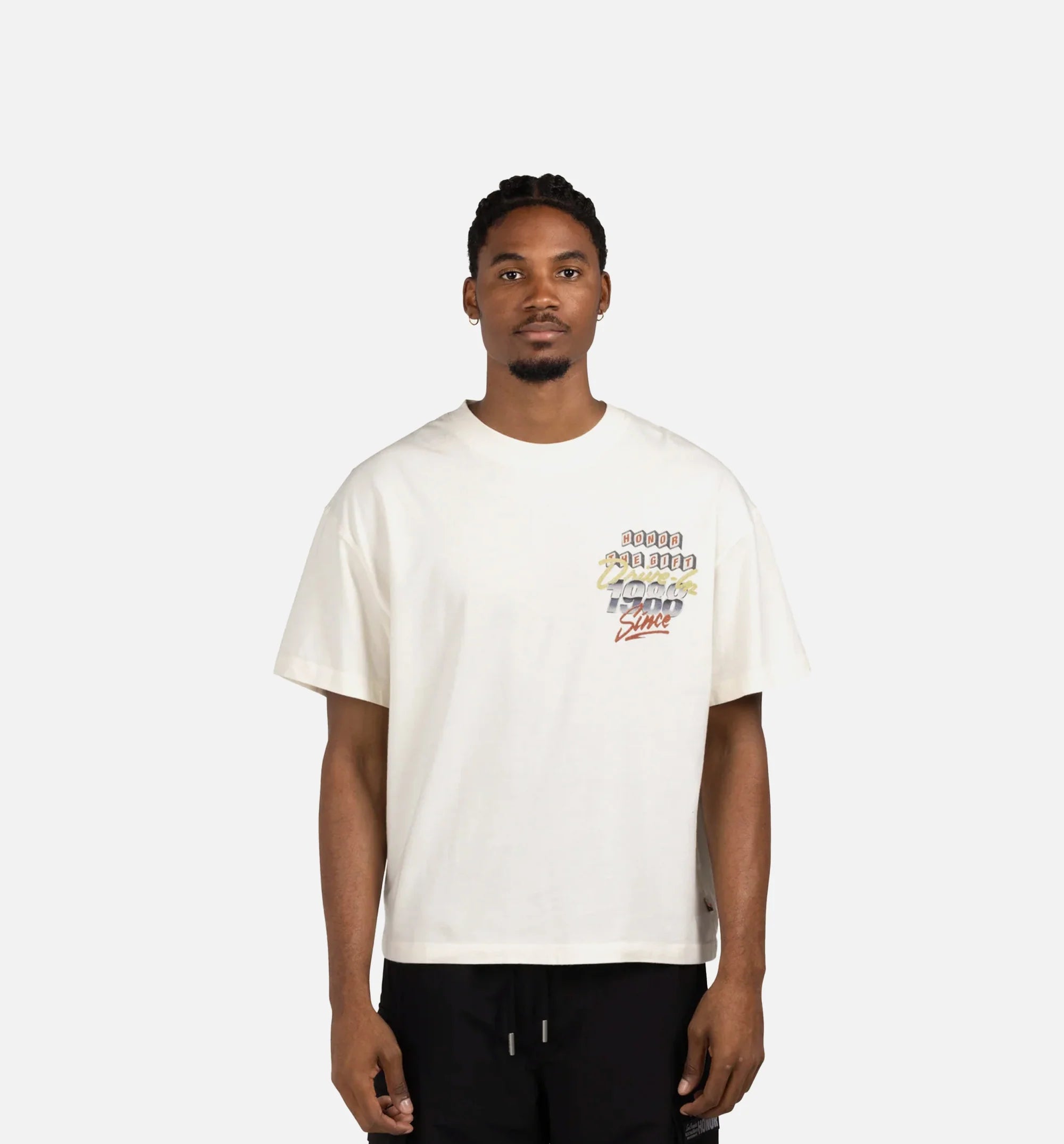 Feature Presentation Mens Short Sleeve Shirt Bone