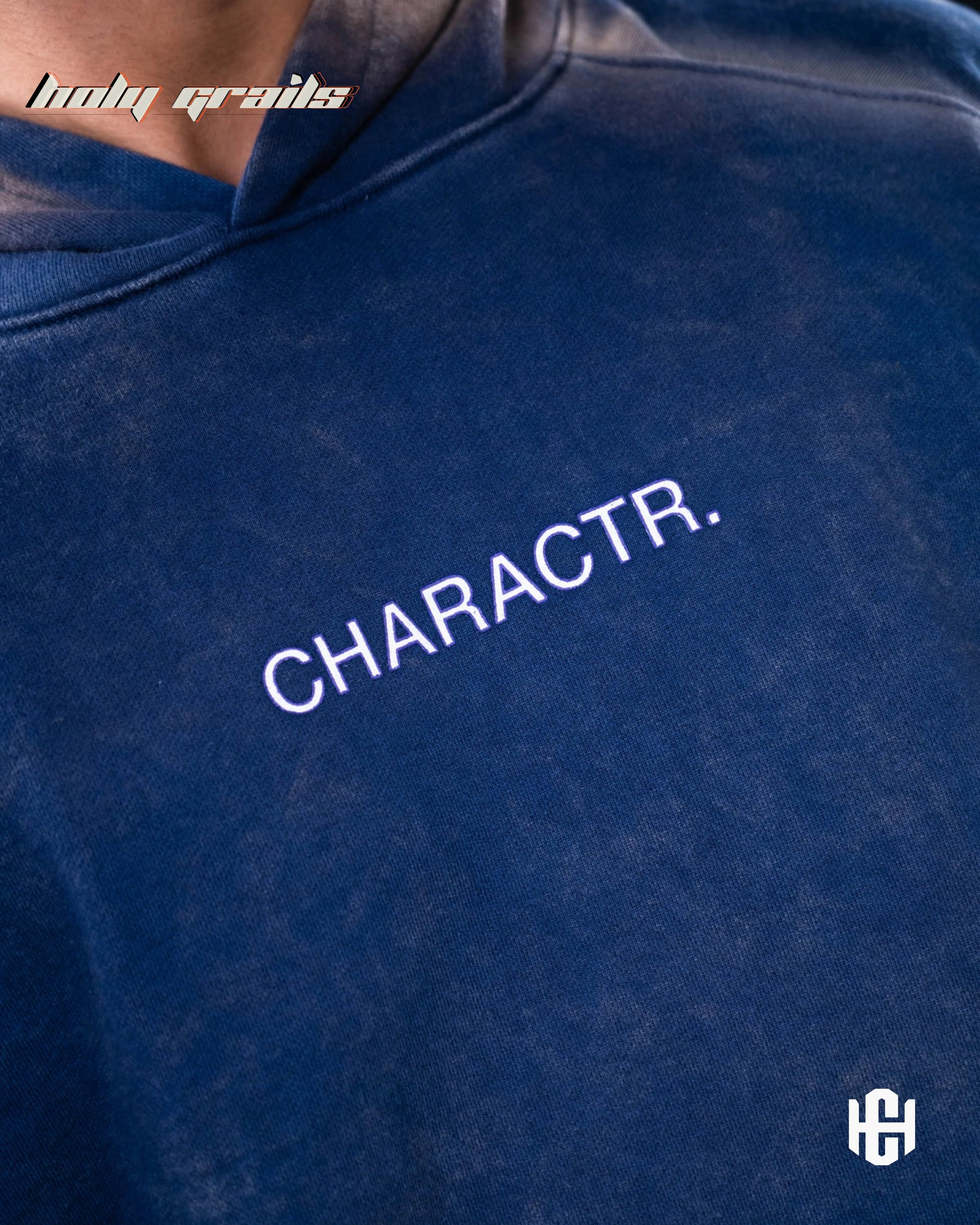 Storm Dust Blue Oversize Hoodie HG x Charactr