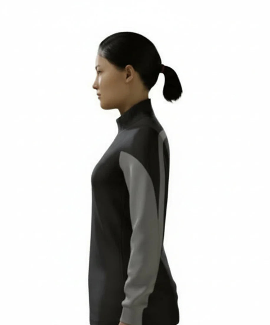 Nike Squad 14 Long Sleeve 1 4 Zip Pullover Womens Training Top Black Grey