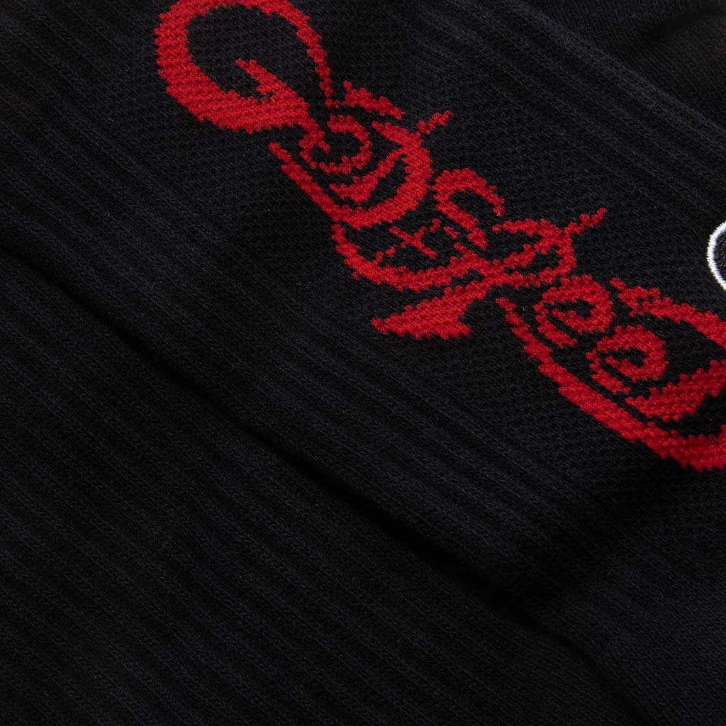 New Age Logo Sock Black Red