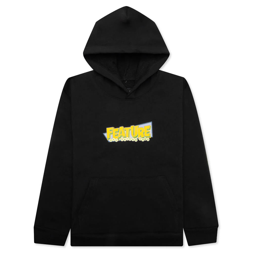 Kids Retro Hoodie Black