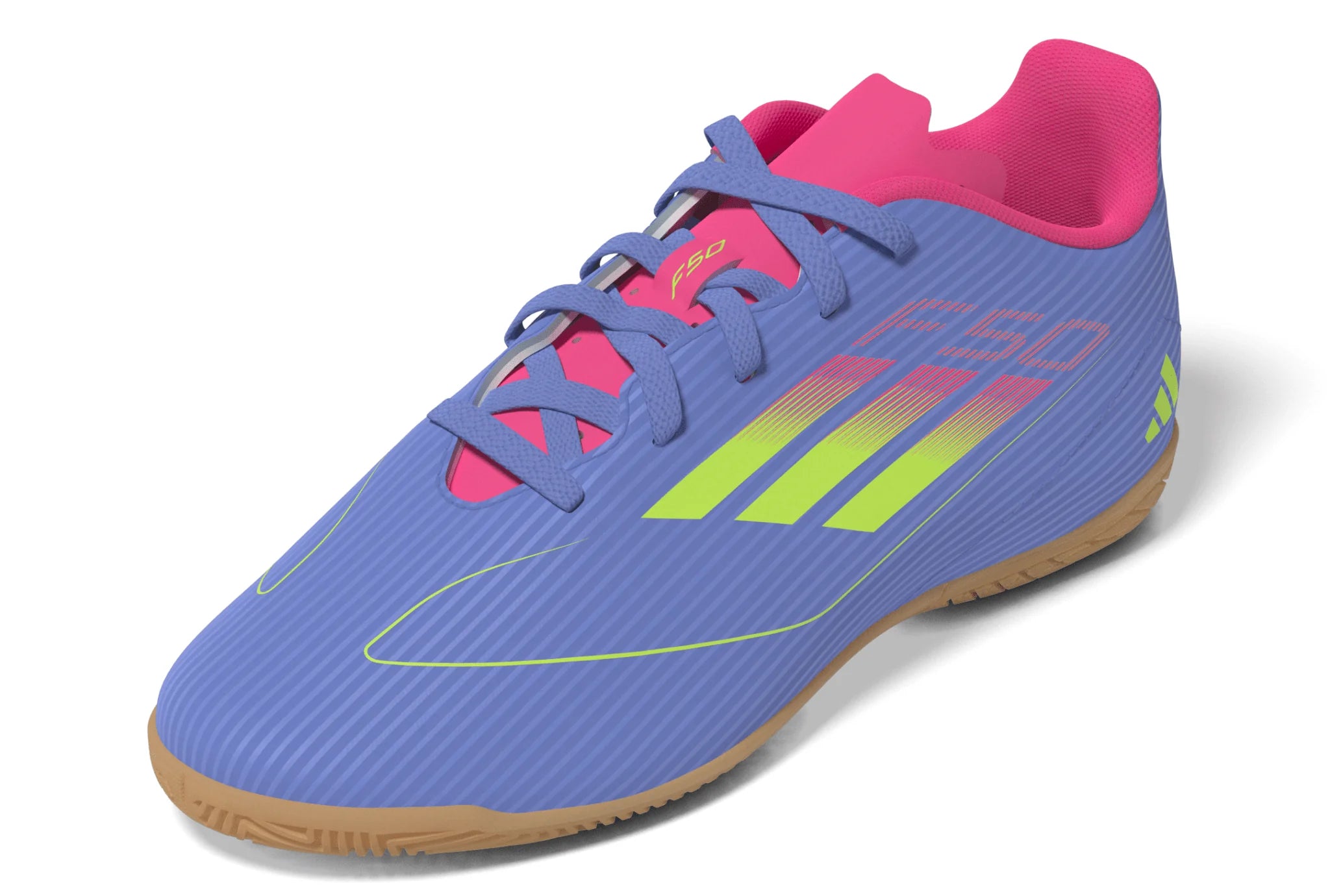 adidas F50 Club Indoor Boots Junior Blue Lemon