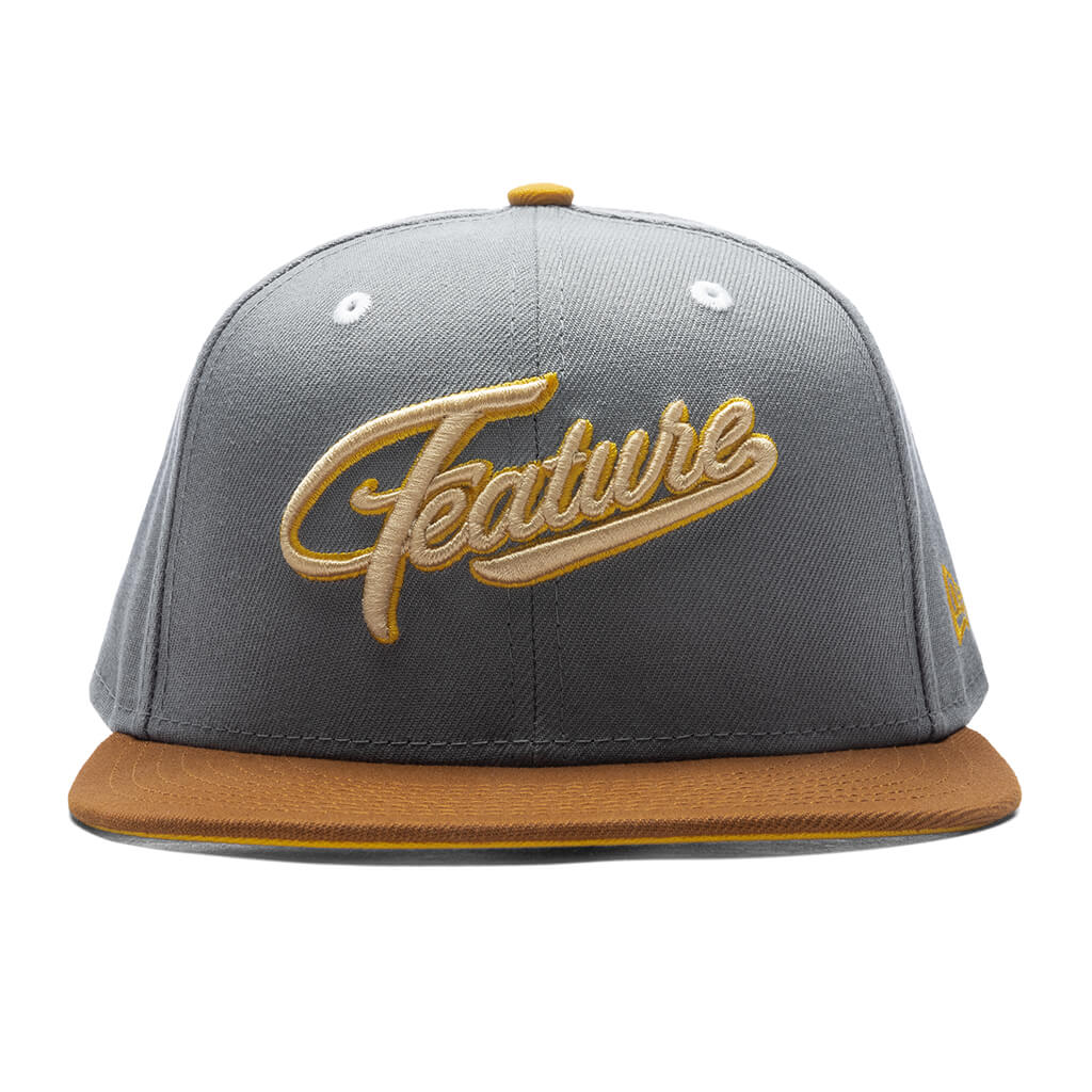 Feature x New Era Fossils Everywhere 59FIFTY Fitted Gray Brown