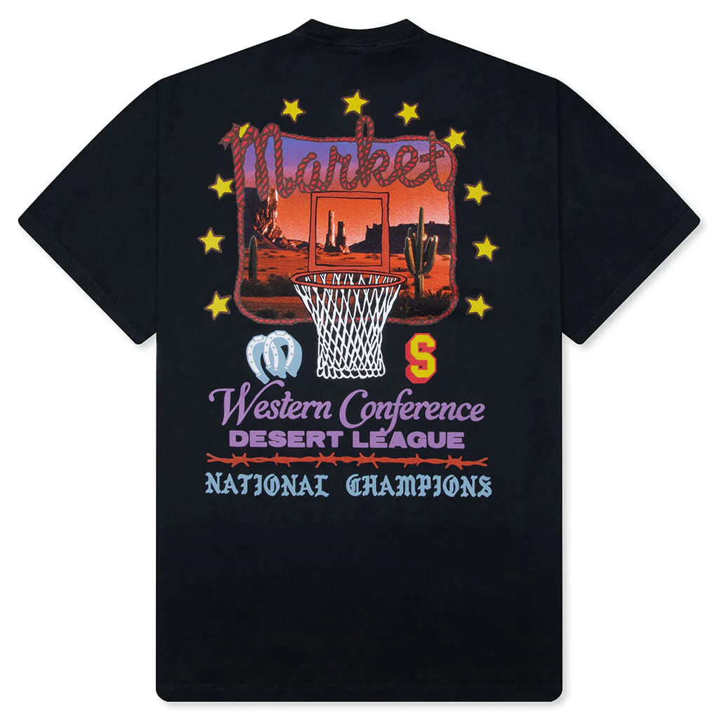 Desert League T Shirt Pirate Black