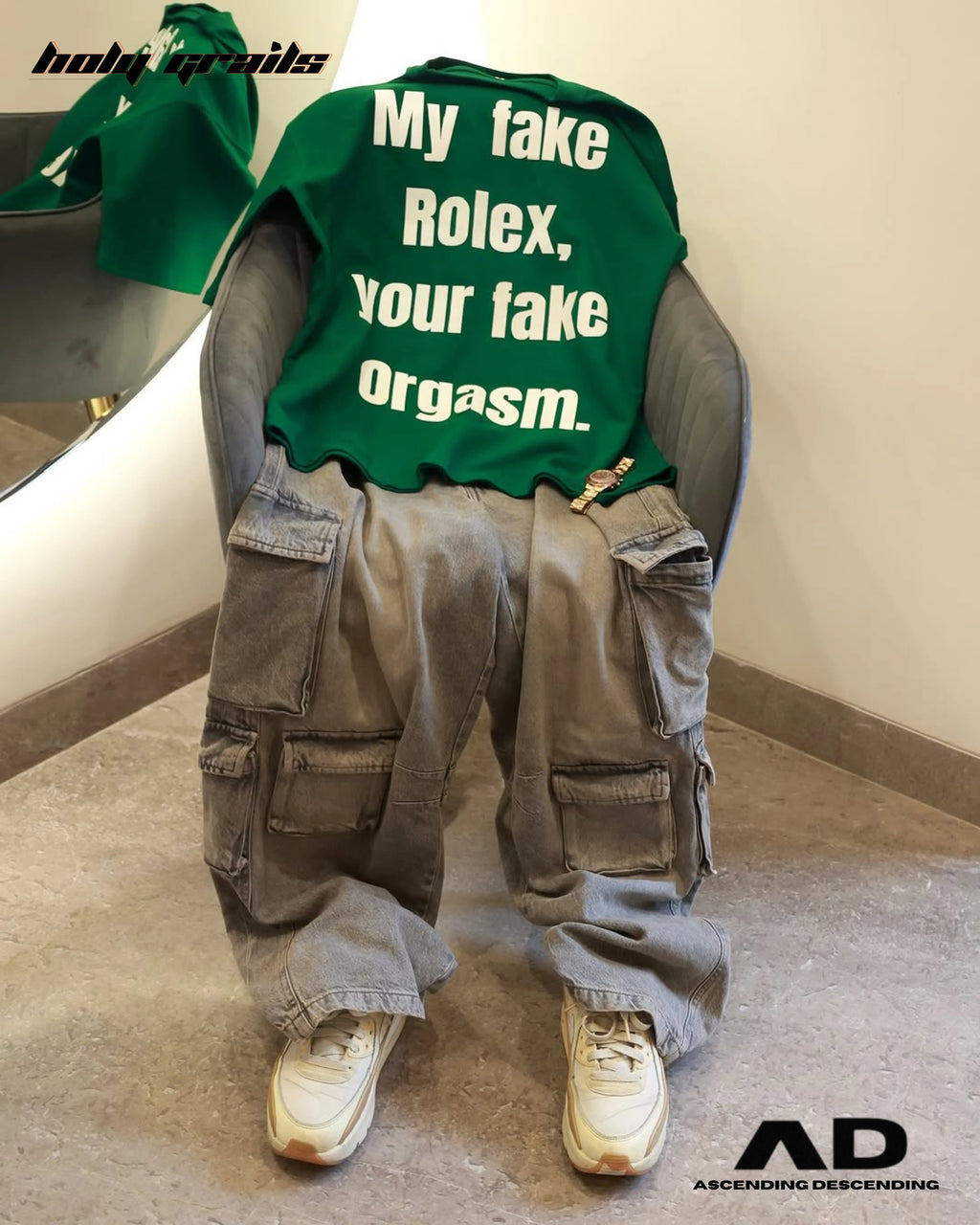 Rolex Green Oversize Tee HG x AD