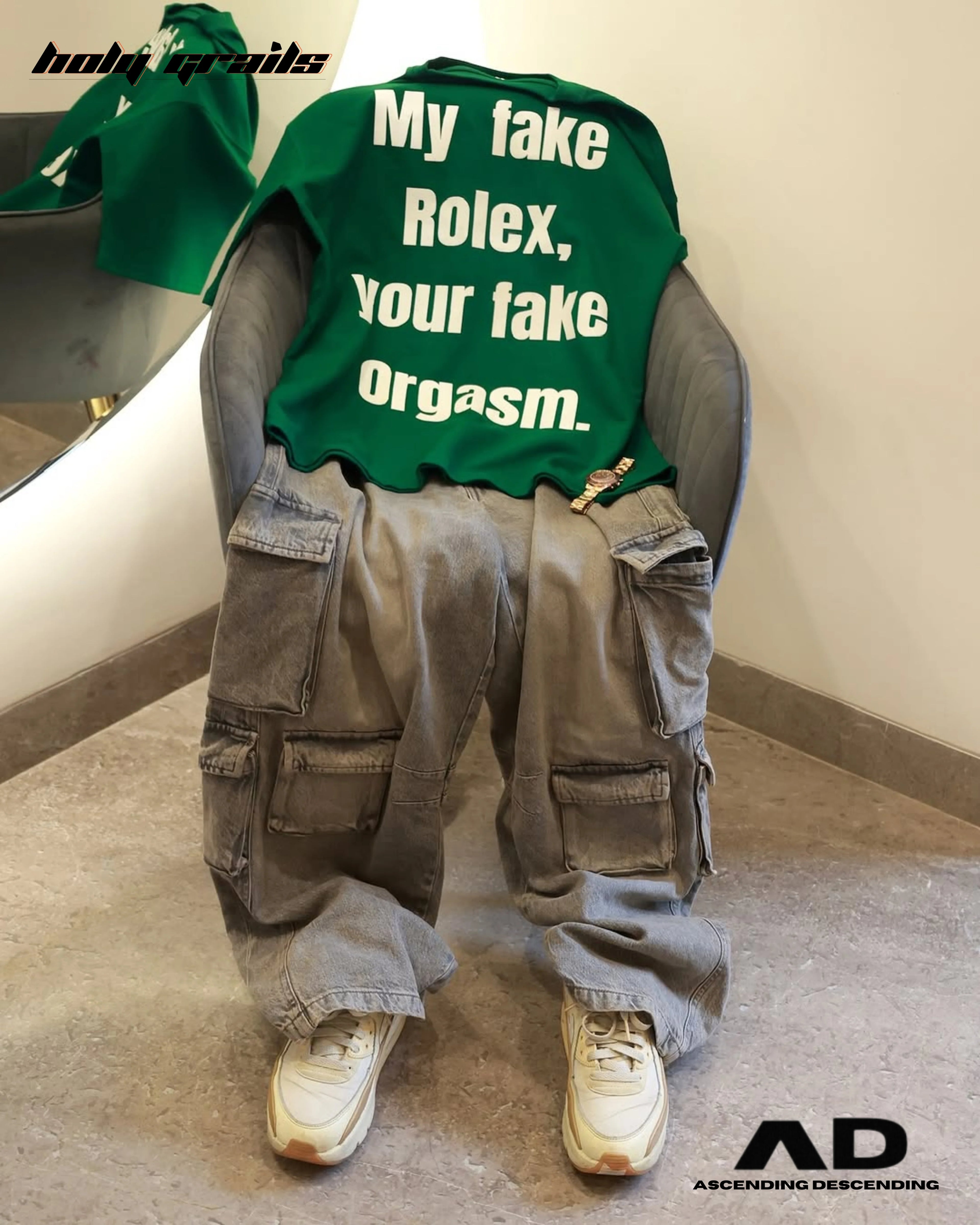 Rolex Green Oversize Tee HG x AD