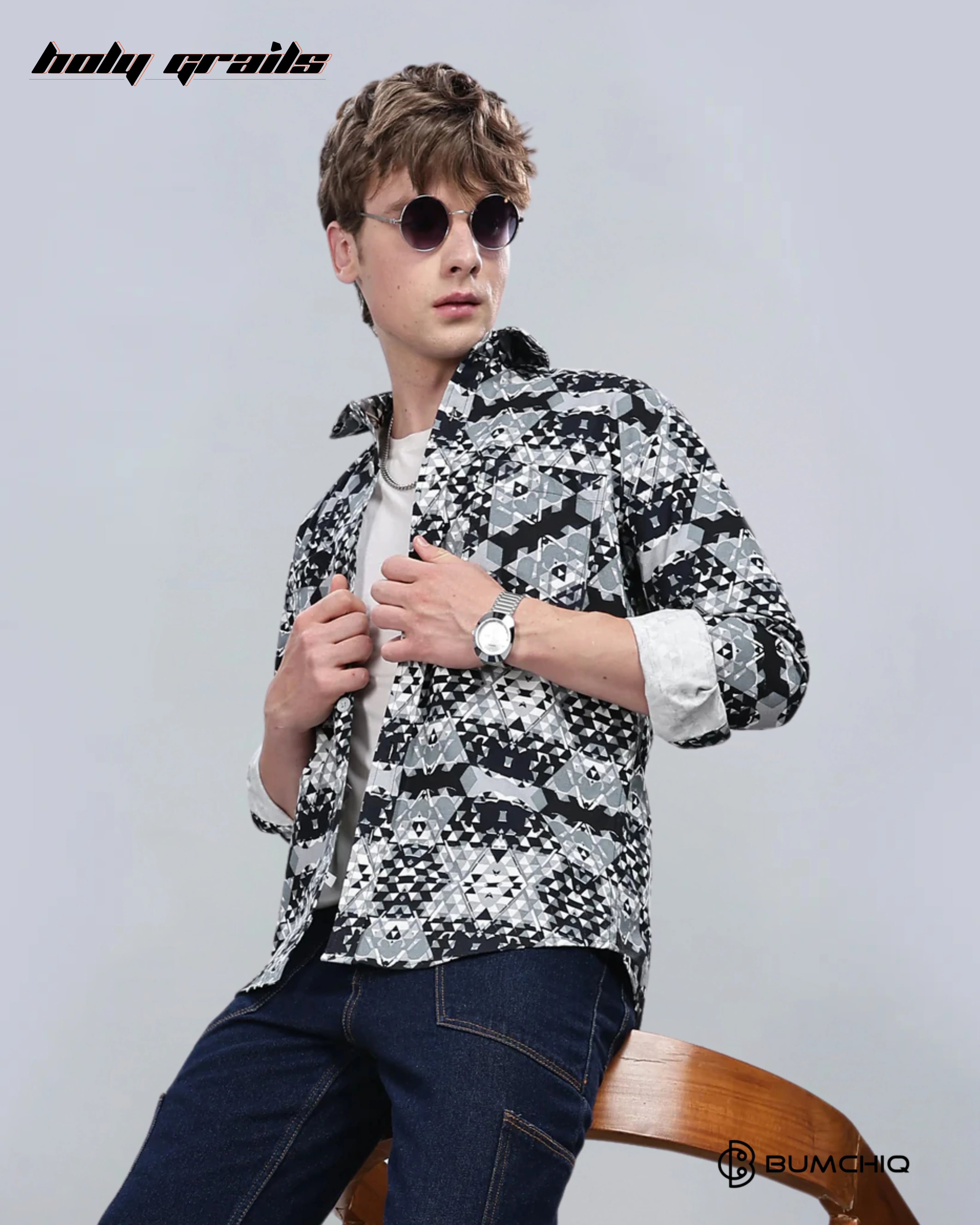 Greyish Abstractix Overshirt HG x Bumchiq