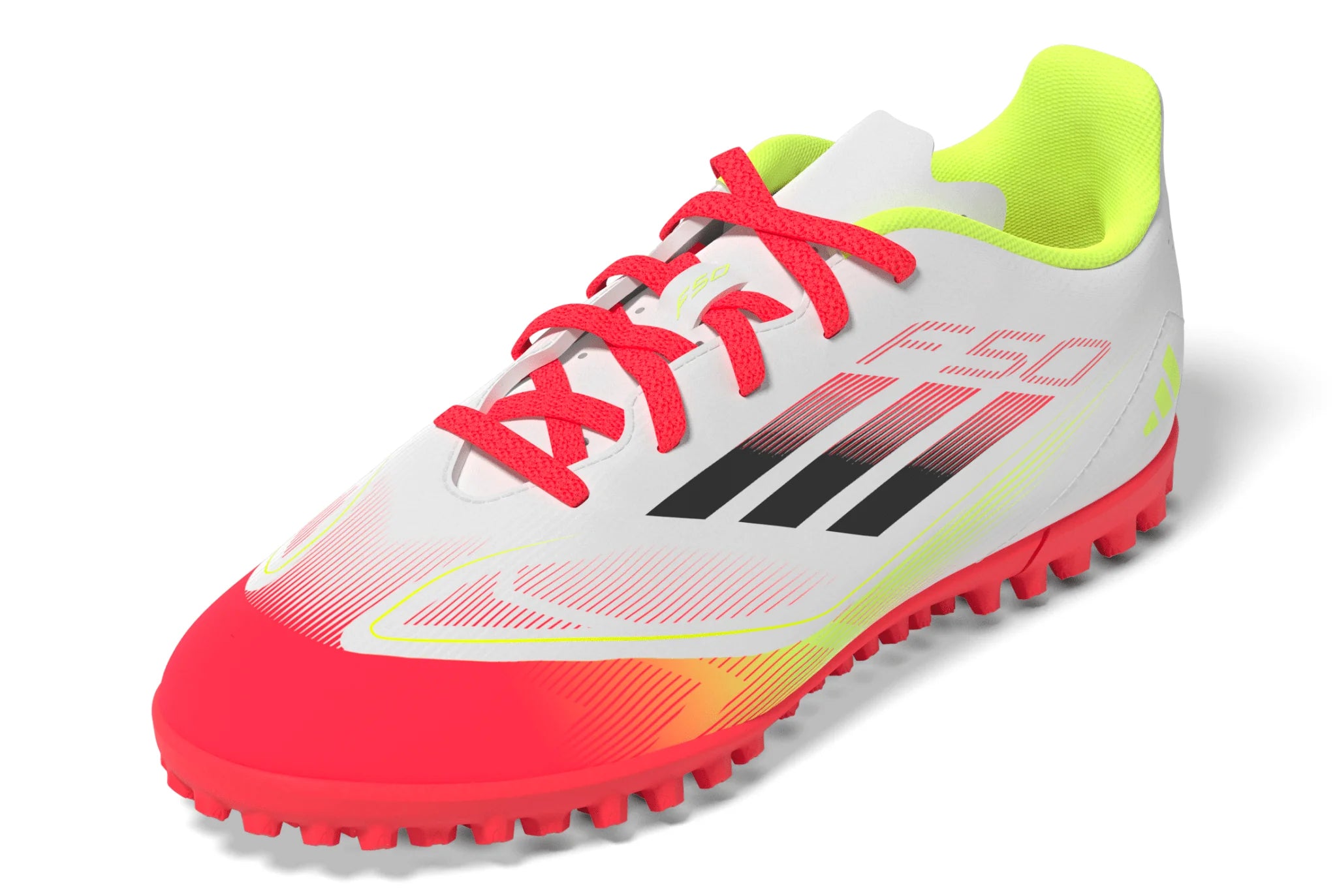 adidas F50 Club Turf Boots Kids White Black