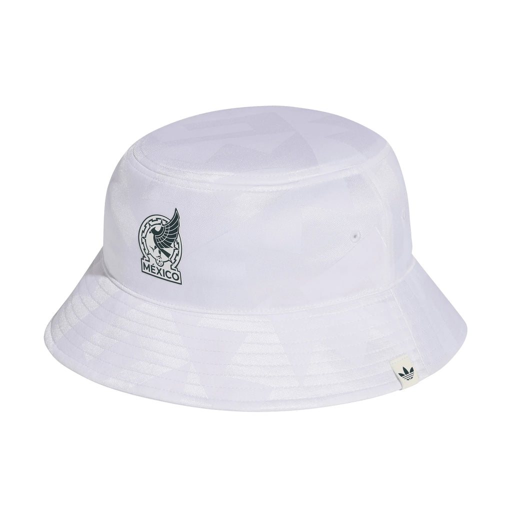 adidas Mexico Soccer Bucket Hat White Aurora Ivy