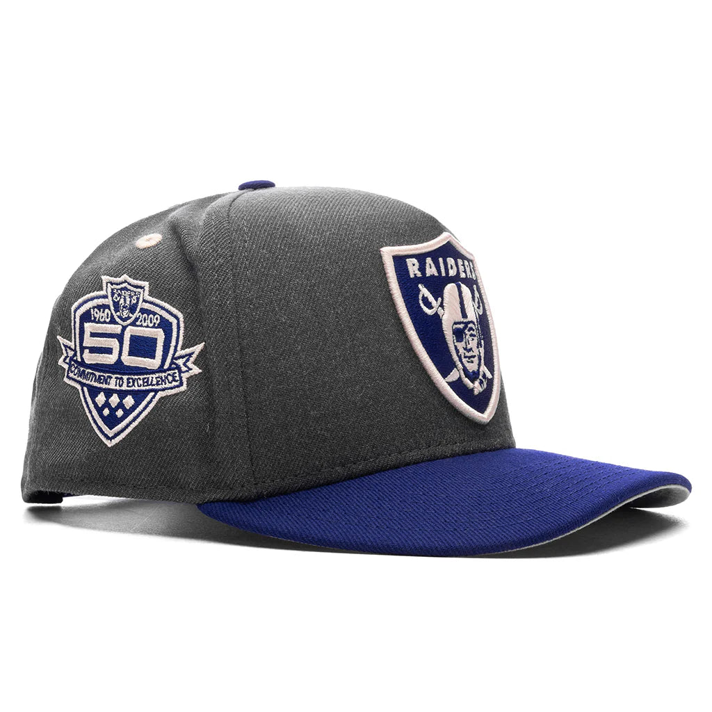 Feature x New Era 9FIFTY A Frame Snapback Las Vegas Raiders Heather Graphite Dark Royal