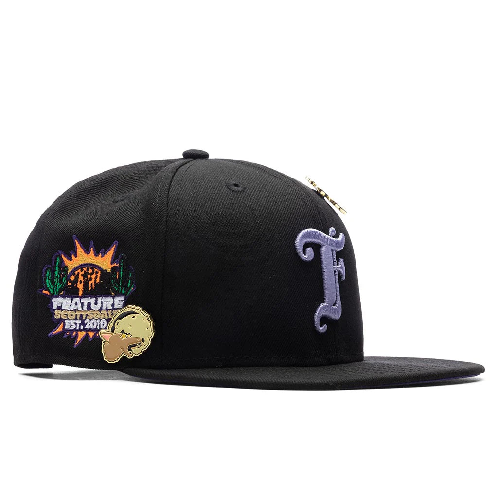 Feature x New Era Old English Scottsdale Snapback Black Purple