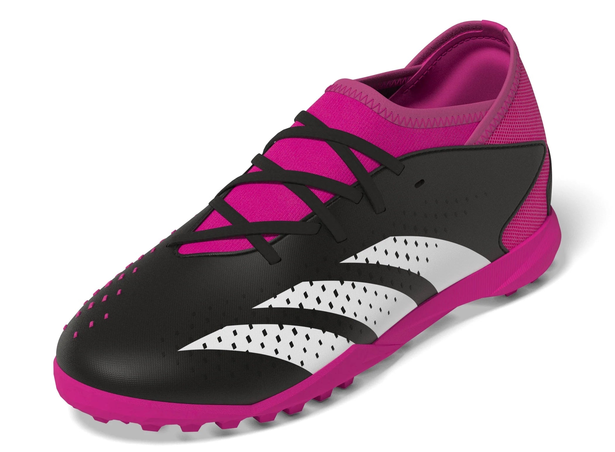 adidas Predator Accuracy3 TF Youth Turf Soccer Cleats Black White Shock Pink