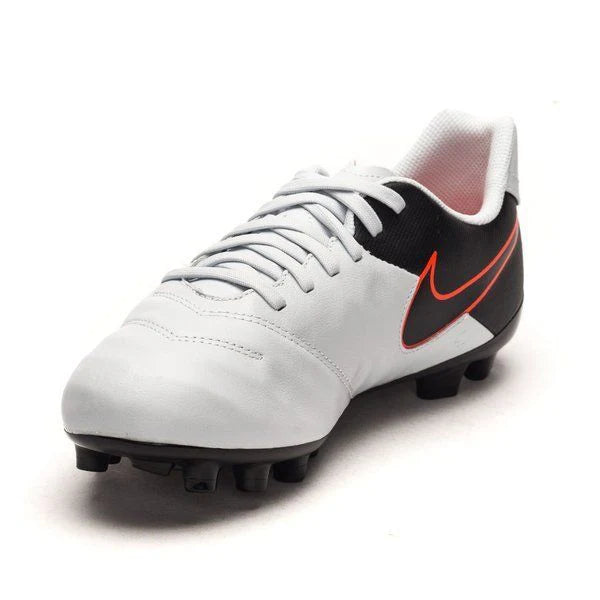 Nike JR Tiempo Legend IV FG Firm Ground Soccer Cleats Pure Platinum Silver