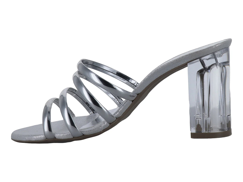 Sandalias ROZE Tacón Cuadrado Plata para Mujer