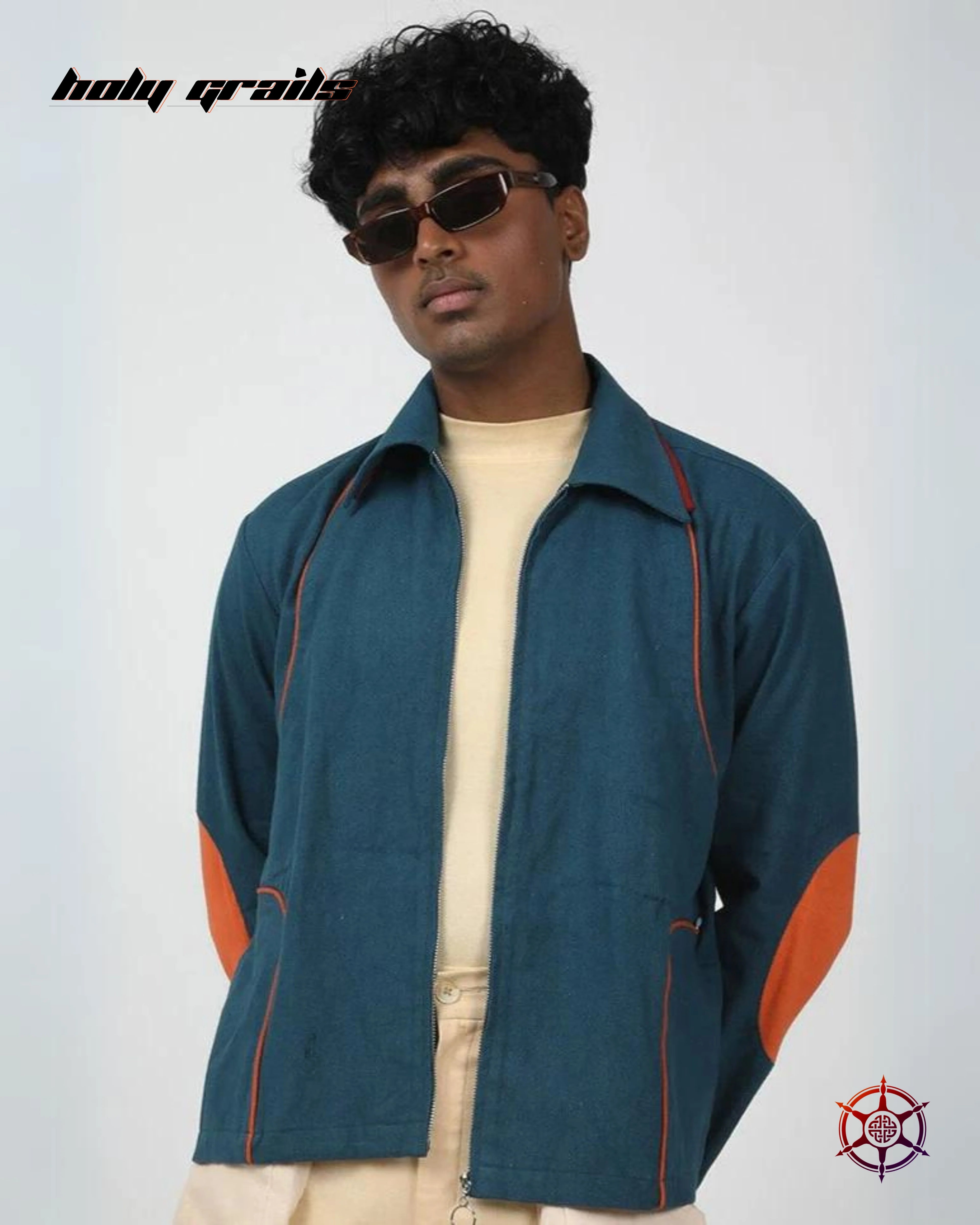 Crystal Teal Panel Shacket HG x Duskin