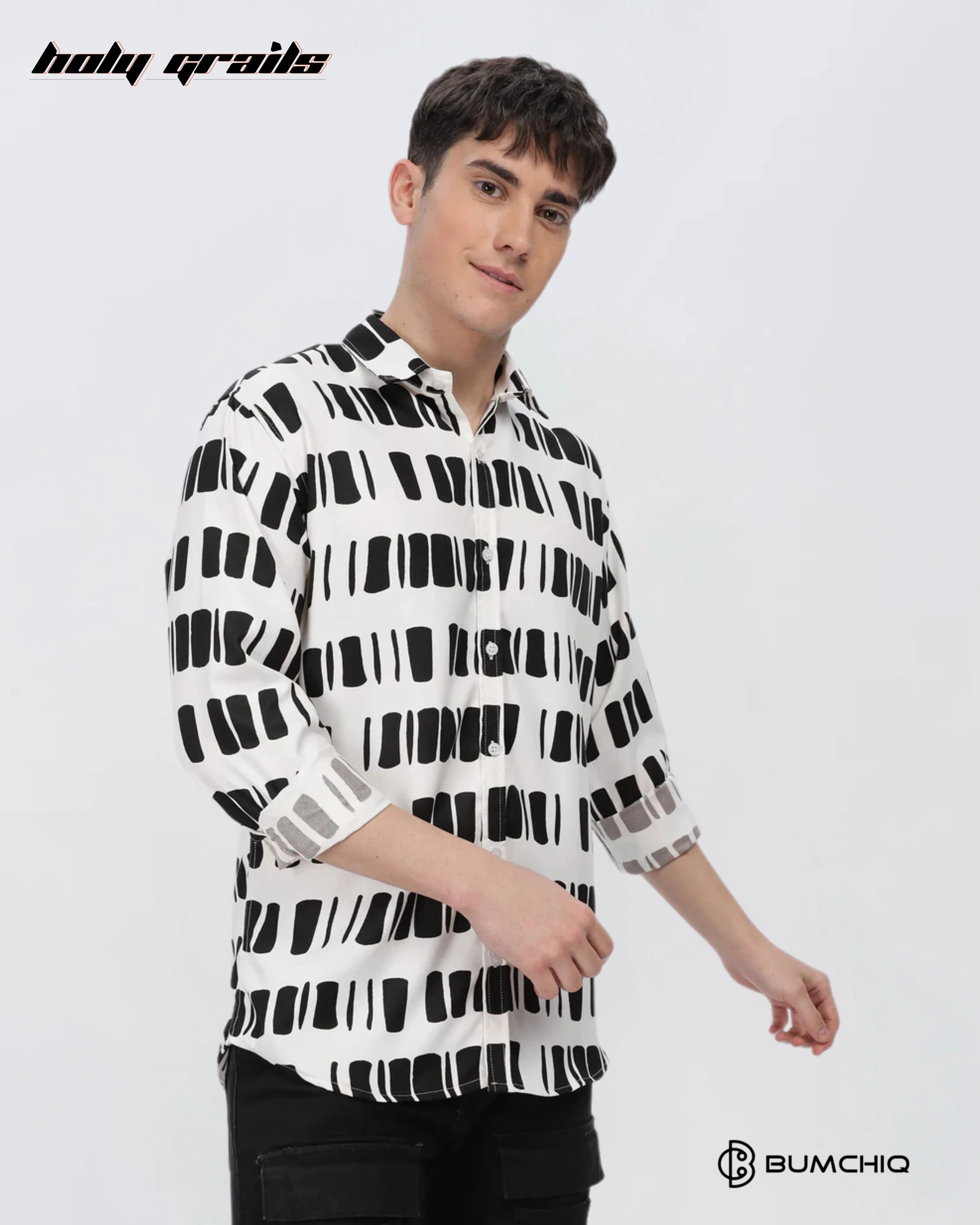 Black Box Abstract White Shirt HG x Bumchiq