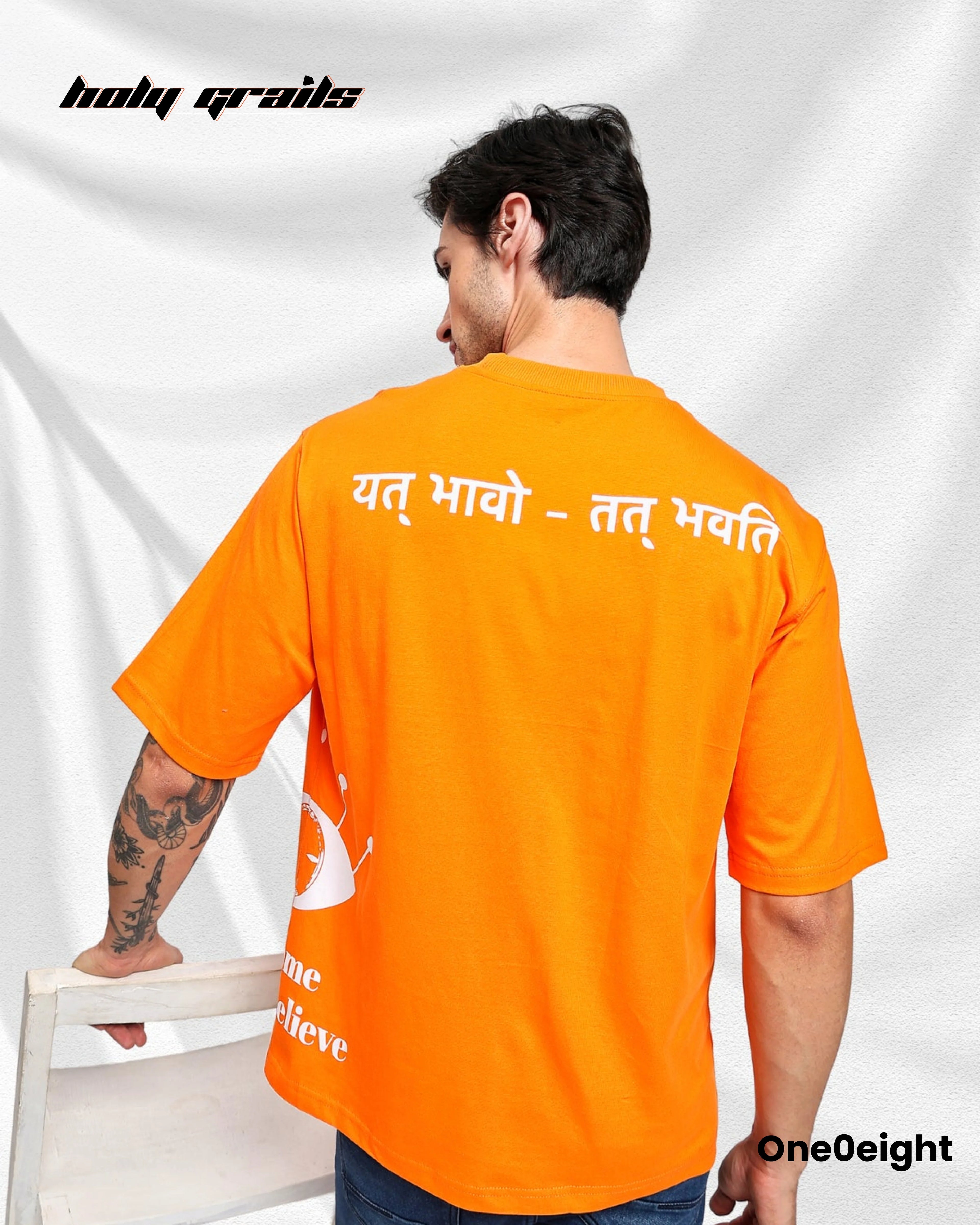 Manifest Orange Oversize Tee HG x One0eight