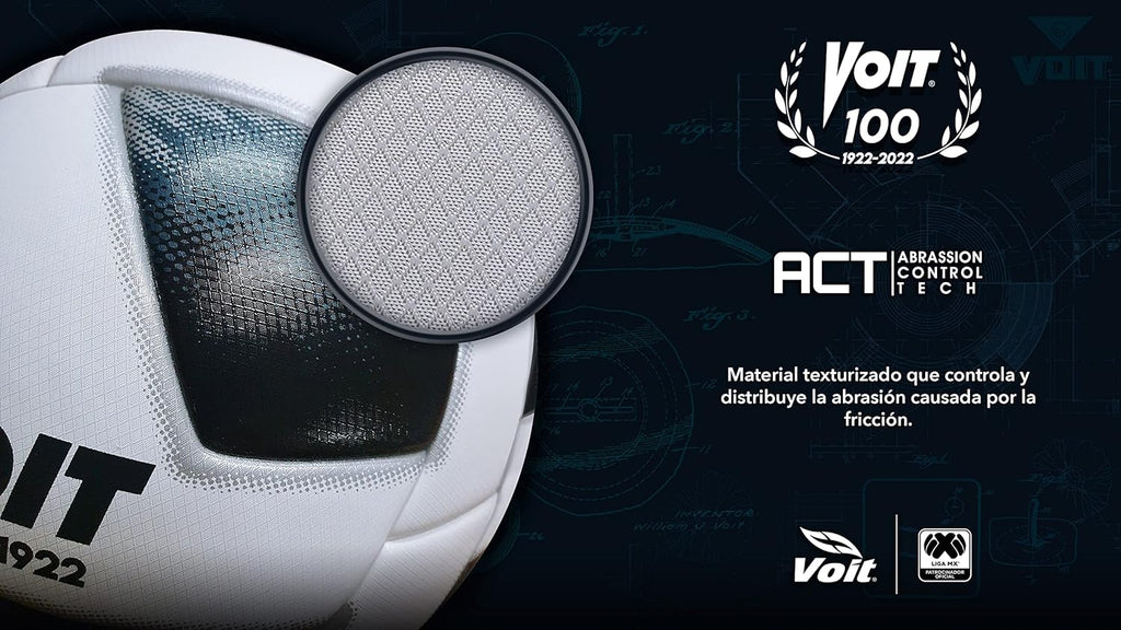 Voit Pro Clausura Replica Soccer Ball 2022 White Black