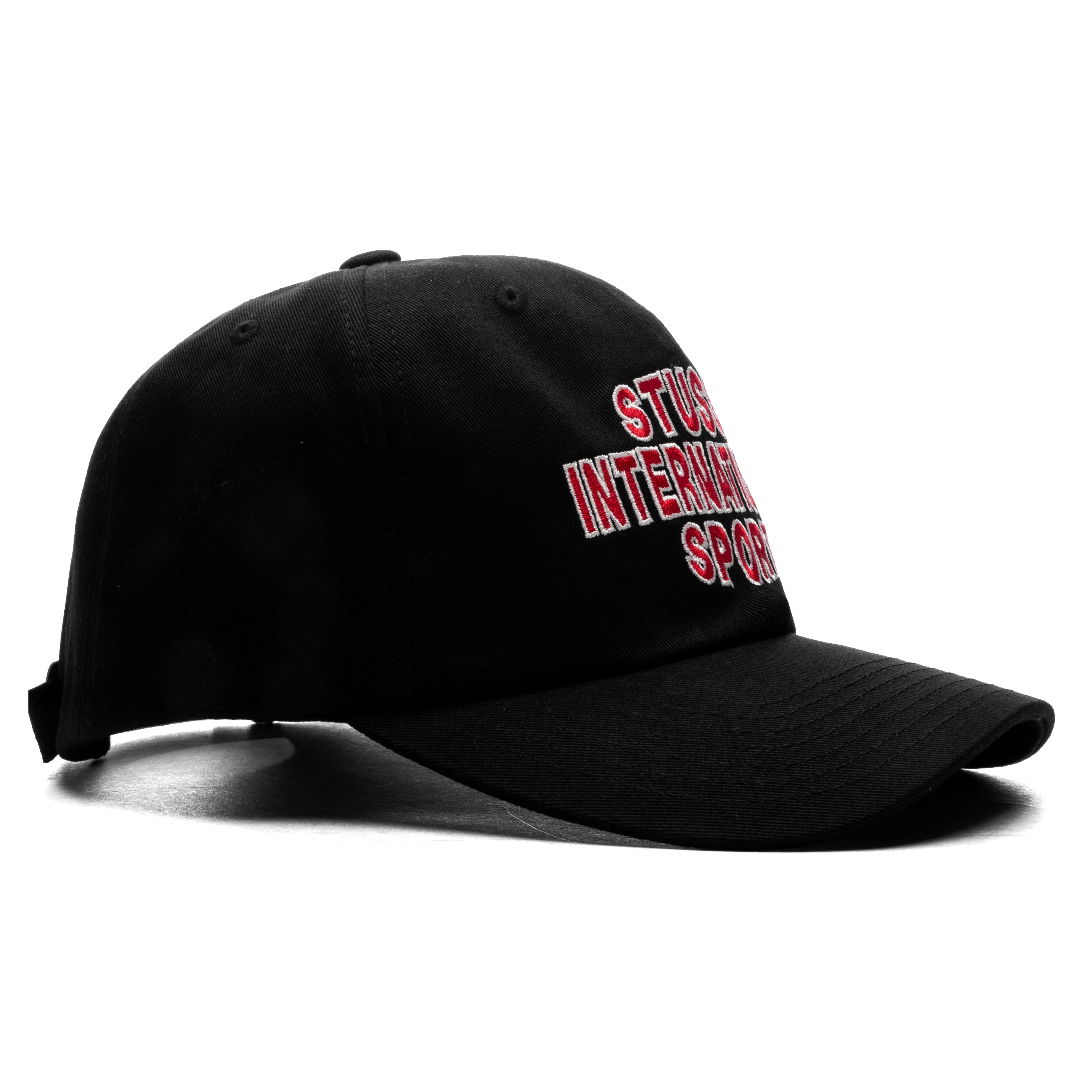 Mid International Sport Strapback Cap Black