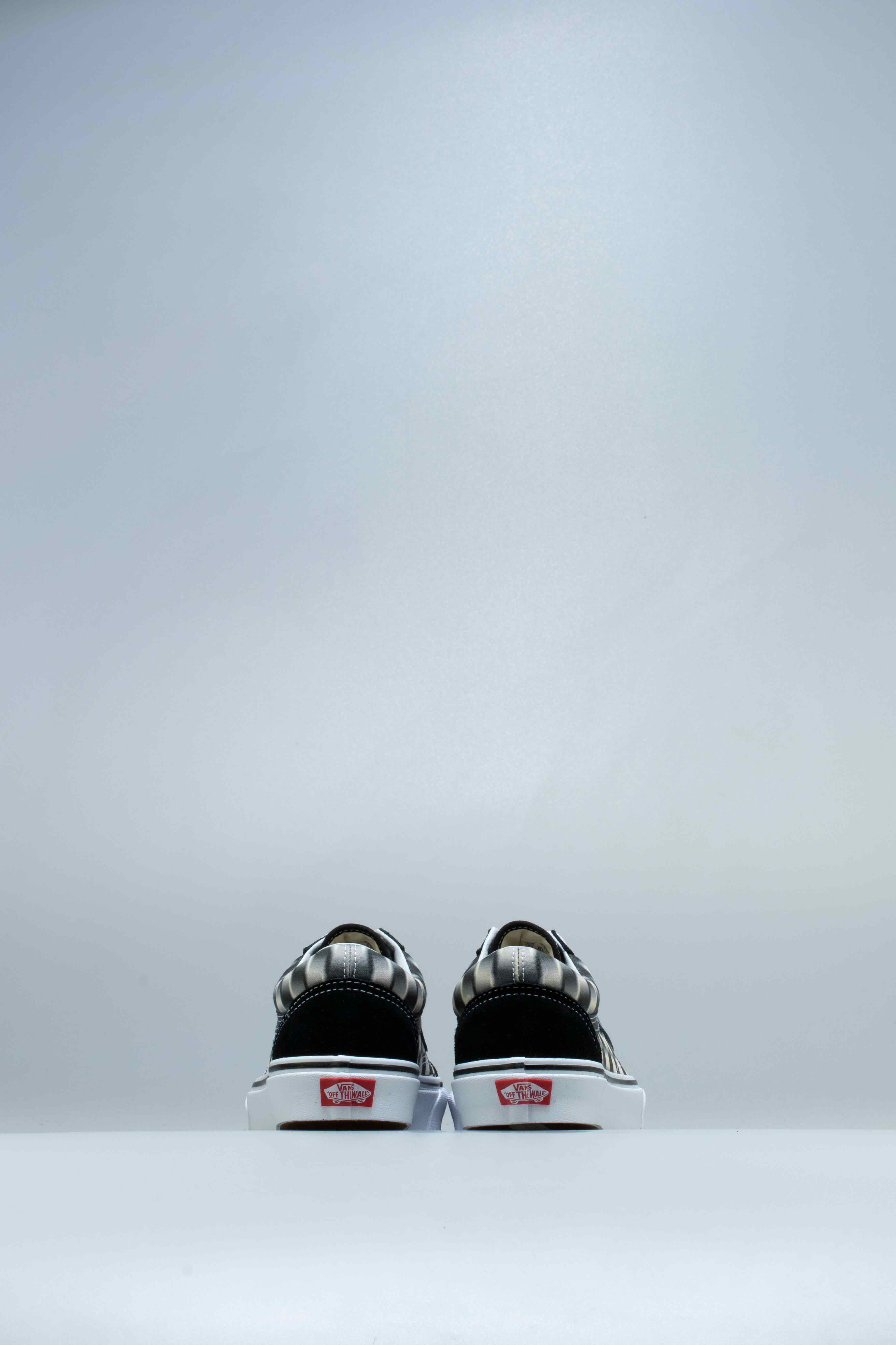 Old Skool Blur Check Mens Shoe Black Classic White