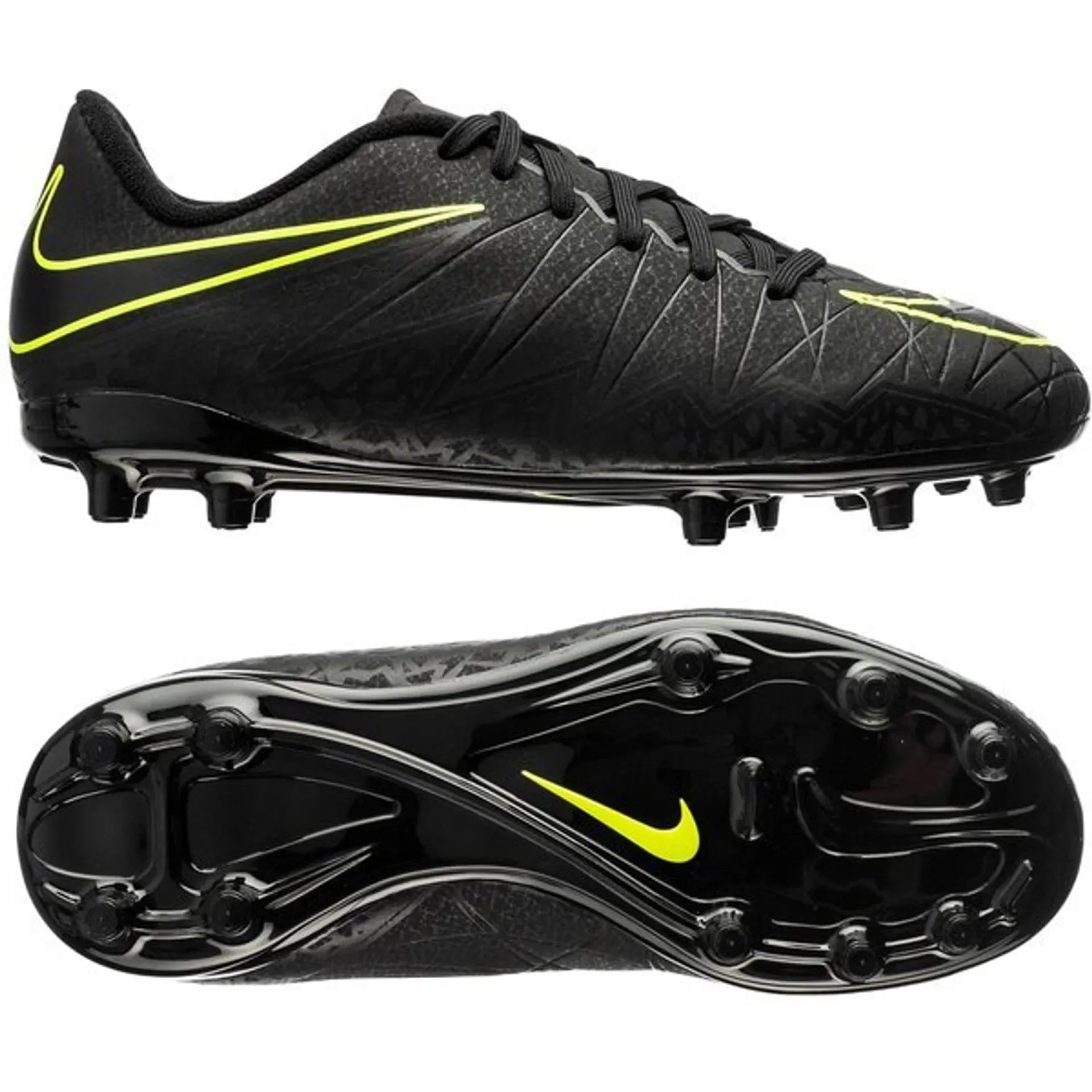 Nike JR Hypervenom Phelon II FG Soccer Cleats Black Volt